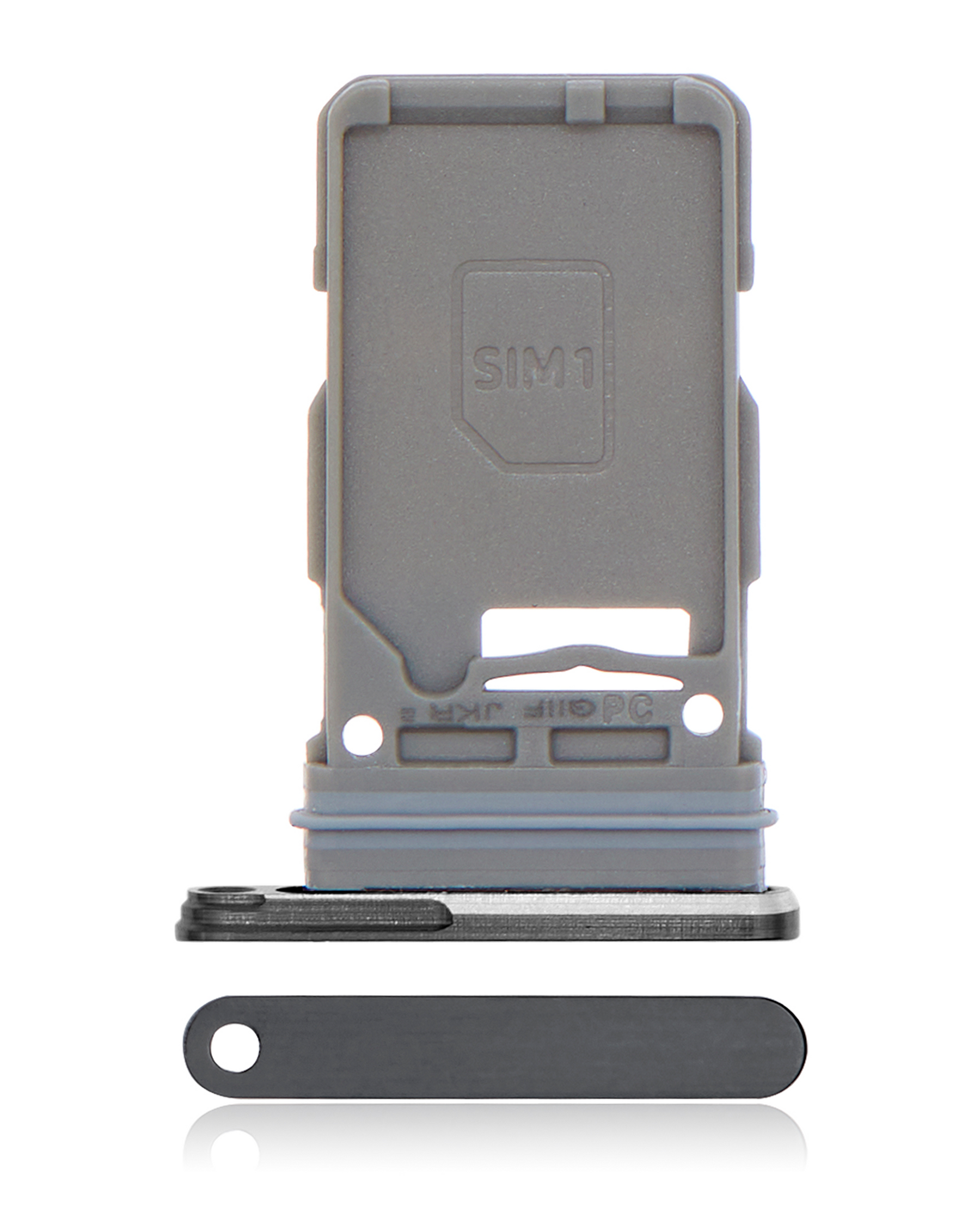Single Sim Card Tray Compatible For Samsung Galaxy S21 Replacement (Phantom Gray)