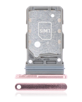 Dual Sim Card Tray Compatible For Samsung Galaxy S21 Replacement (Phantom Pink)