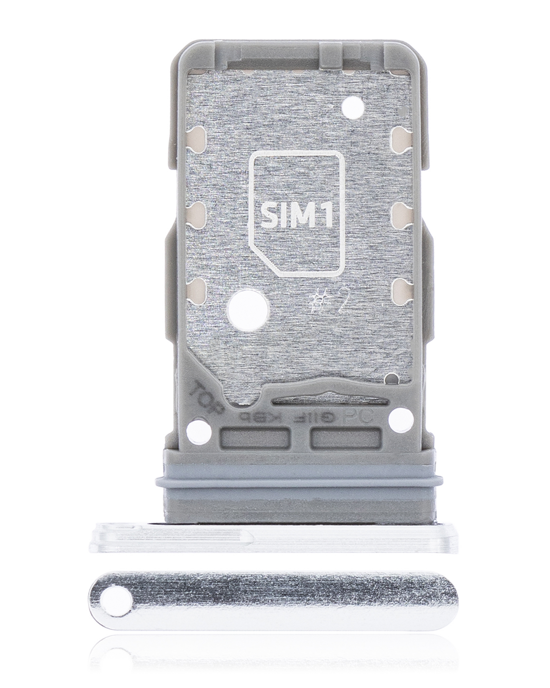 Replacement Dual Sim Card Tray Compatible For Samsung Galaxy S21 5G (Phantom White)