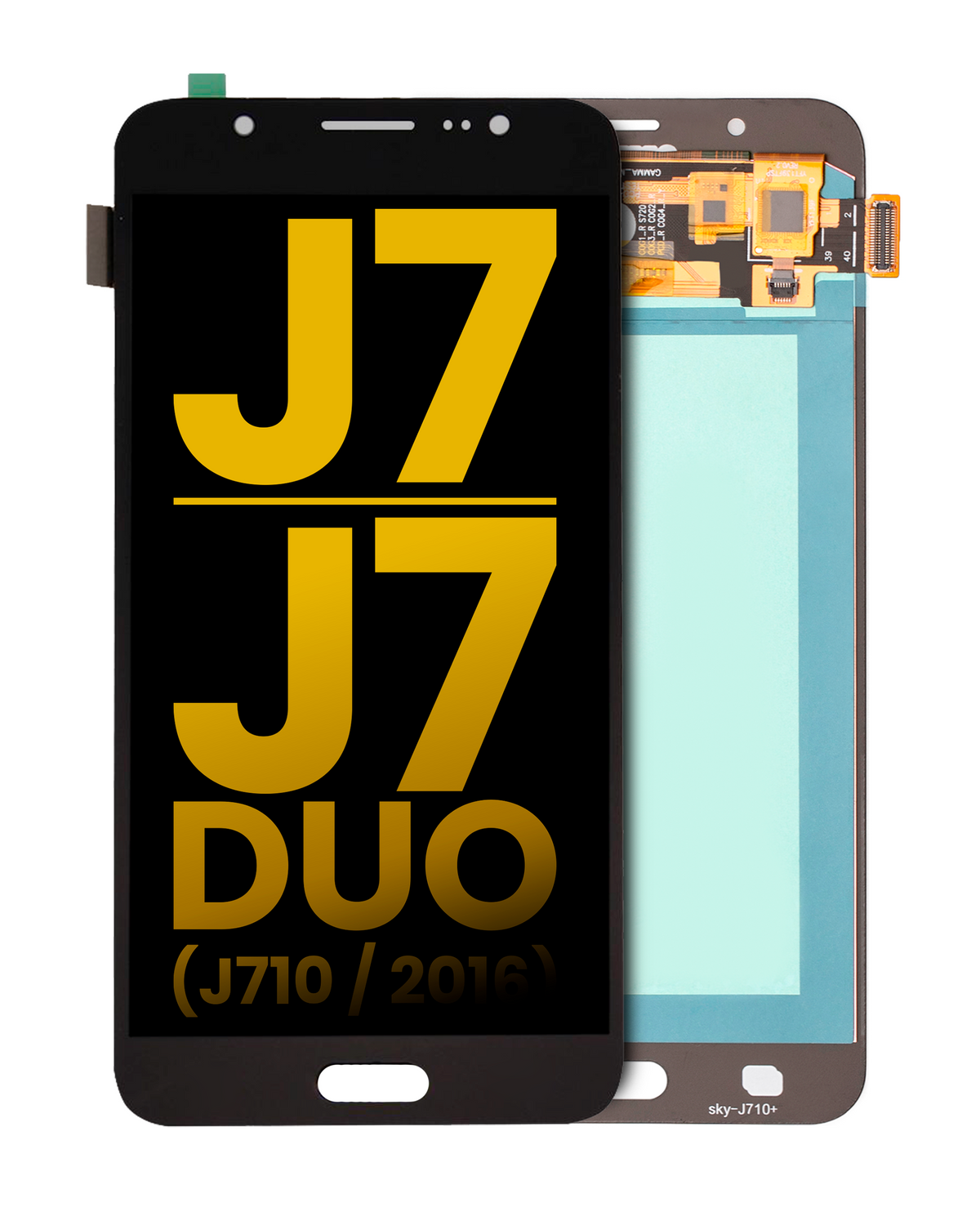 OLED Assembly Without Frame Compatible For Samsung Galaxy J7 / J7 Duo (J710 / 2016) (Refurbished) (Black)