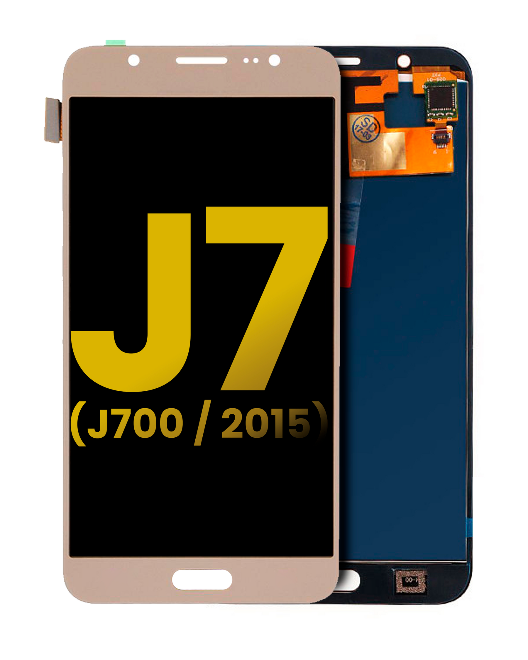 OLED Assembly Without Frame Compatible For Samsung Galaxy J7 (J700 / 2015) (Refurbished) (Gold)