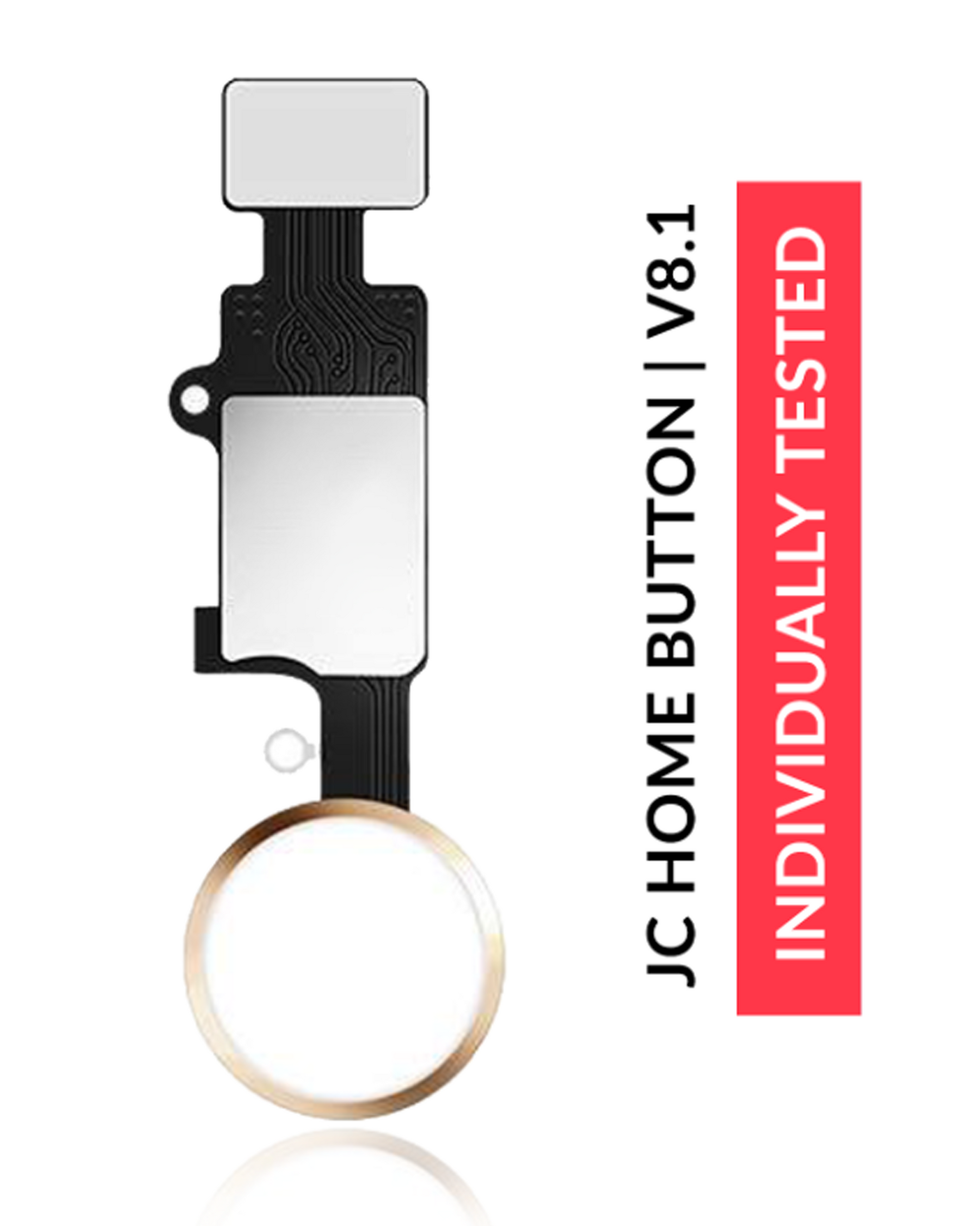 Home Button Solution Compatible For iPhone 7 / 7 Plus / 8 / 8 Plus / SE (2020) / SE (2022) (Gold) (Version 8.1 / JCID / Individually Tested For Functionality)