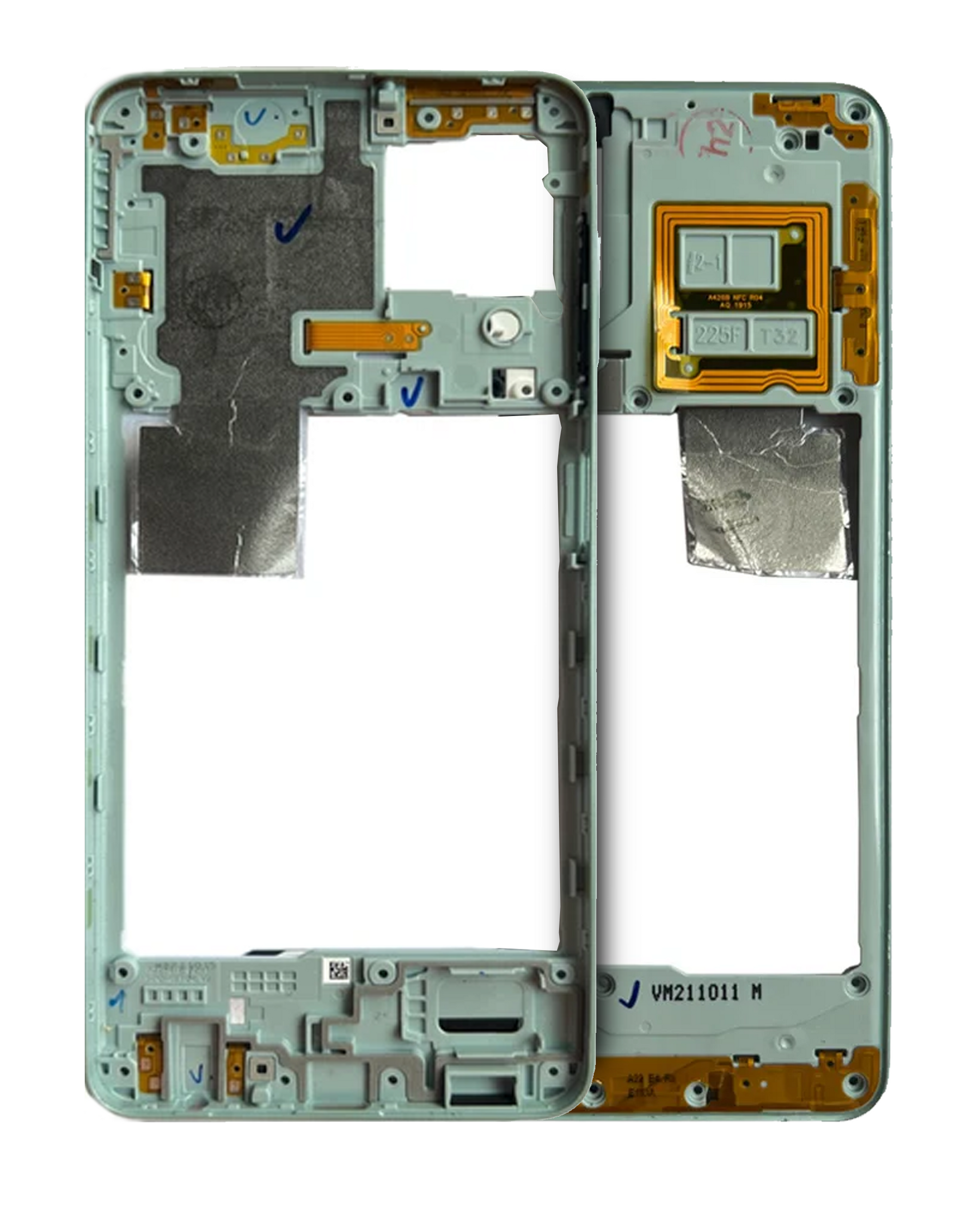 Mid-Frame Housing Compatible For Samsung Galaxy A22 4G (A225 / 2021) (Mint)