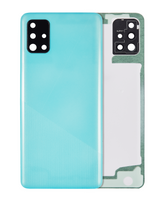 Back Cover Glass With Camera Lens Replacement  Compatible For Samsung Galaxy A51 5G (A516 / 2020) (Service Pack) (Blue)