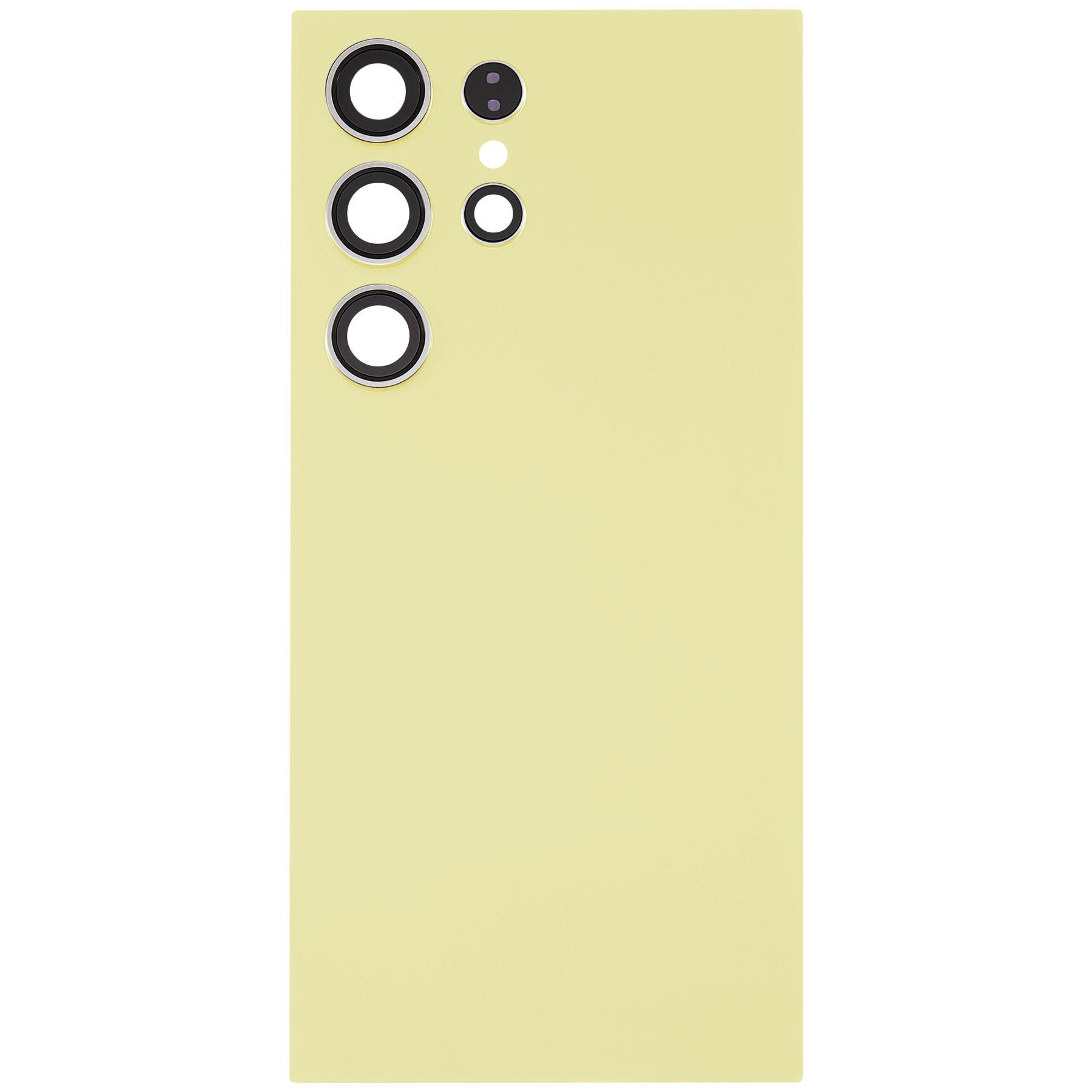 Back Cover Glass With Camera Lens Compatible For Samsung Galaxy S24 Ultra 5G Replacement(No Logo) (Aftermarket Plus) (Titanium Yellow)