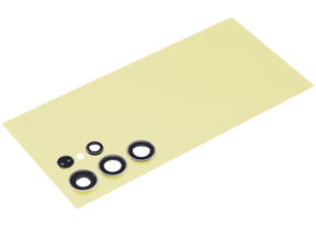 Back Cover Glass With Camera Lens Compatible For Samsung Galaxy S24 Ultra 5G Replacement(No Logo) (Aftermarket Plus) (Titanium Yellow)