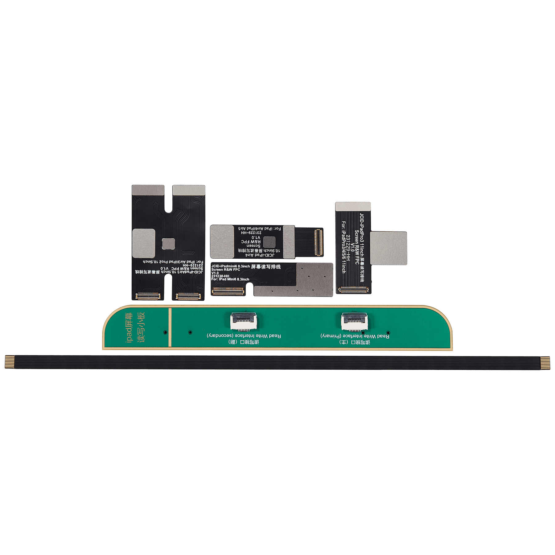 iPad Screen Repair Adaptor (Standard Packaged With 4 R&W FPCs and 1 Extension FPC) (JCID V1S Pro /V1SE)