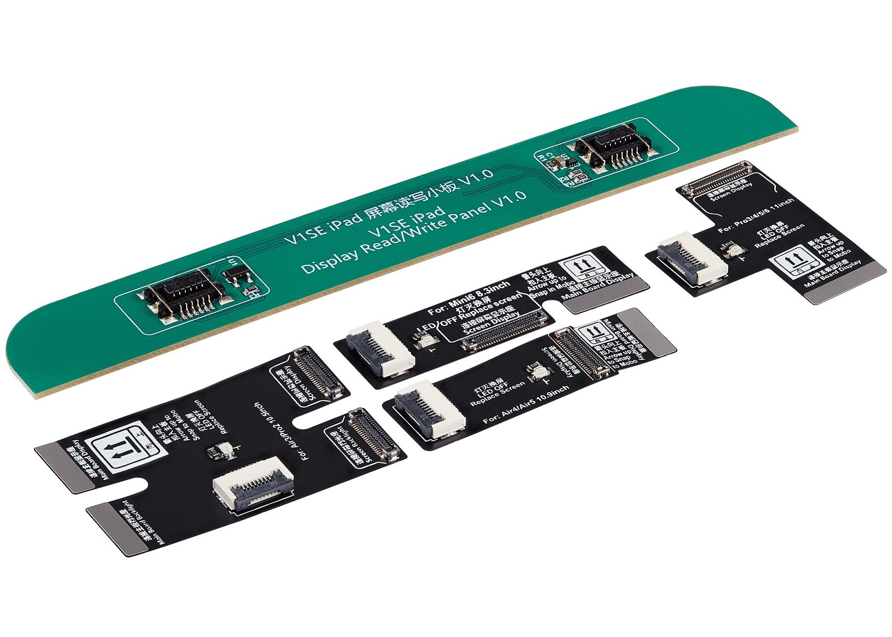iPad Screen Repair Adaptor (Standard Packaged With 4 R&W FPCs and 1 Extension FPC) (JCID V1S Pro /V1SE)