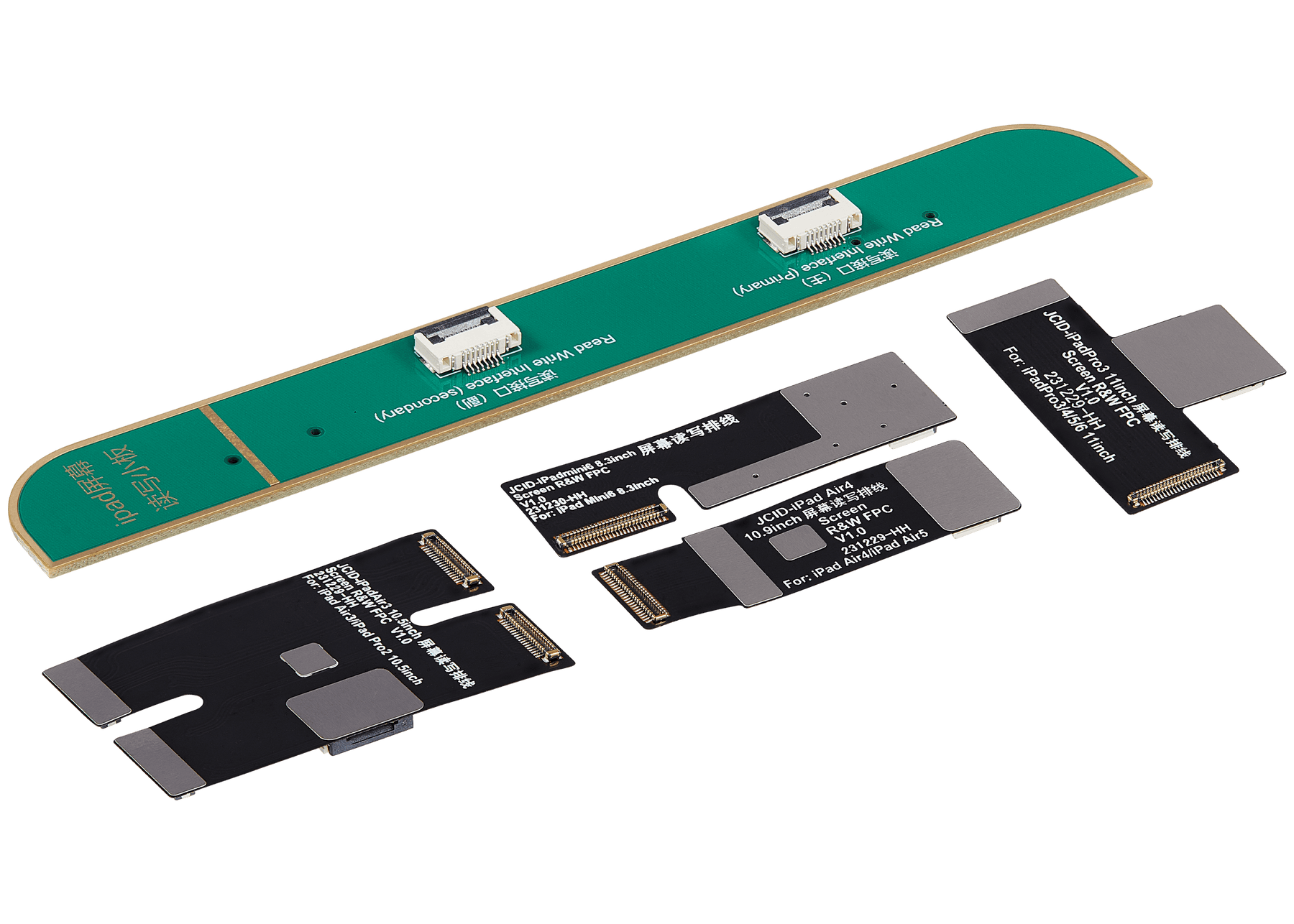 iPad Screen Repair Adaptor (Standard Packaged With 4 R&W FPCs and 1 Extension FPC) (JCID V1S Pro /V1SE)