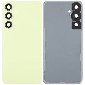 Back Cover Glass With Camera Lens Compatible For Samsung Galaxy A55 5G Replacement (A556 / 2024) (No Logo) (Vemake) (Lemon)