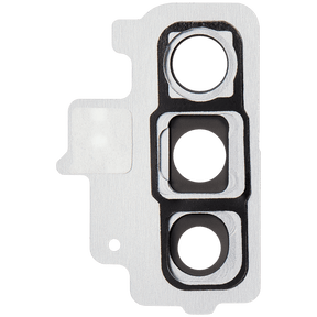 Replacement Back Camera Lens With Bracket / Bezel Compatible For Samsung Galaxy Note 10 (Aura Glow / Silver)