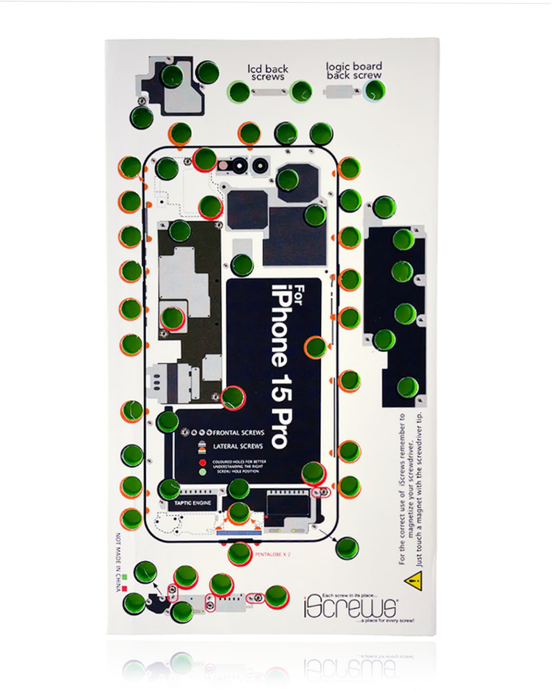 iScrews Position Mat Compatible For iPhone 15 Pro(dottorpod)