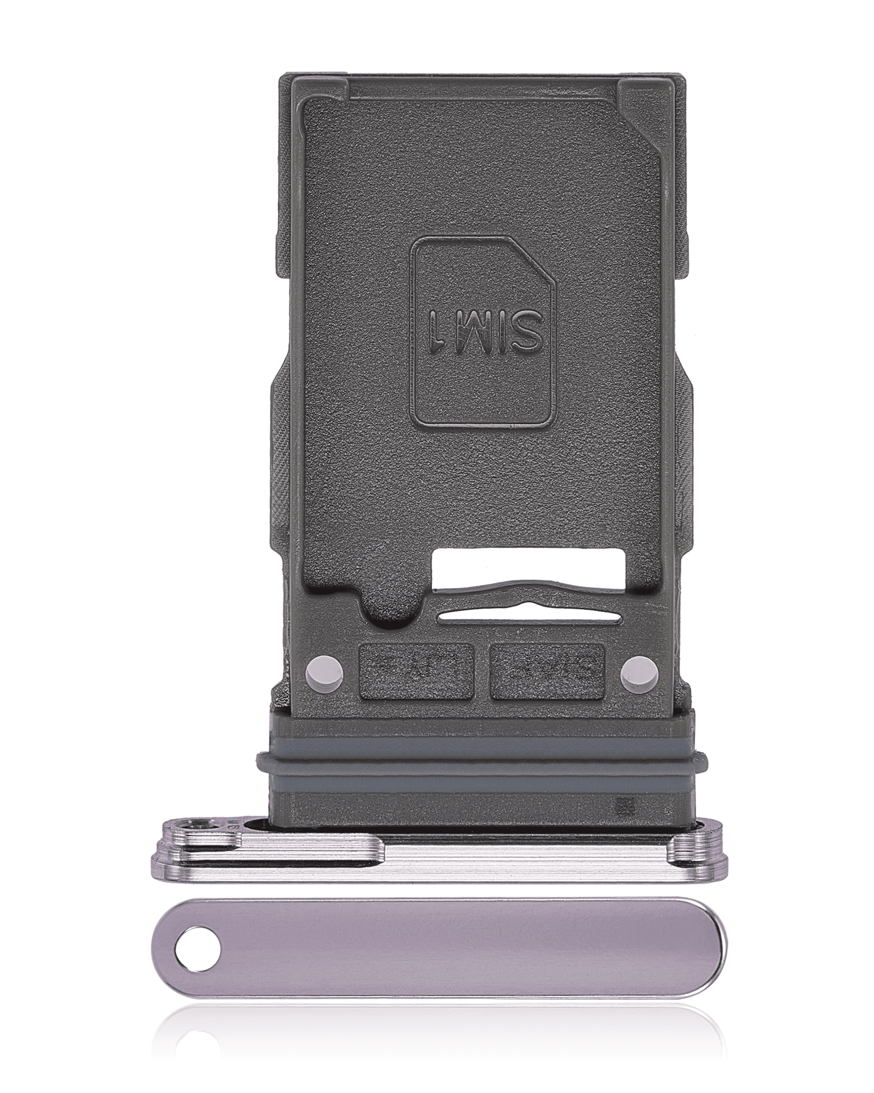 Single Sim Card Tray Compatible For Samsung Galaxy S23 5G / S23 Plus 5G Replacement (Lavender)