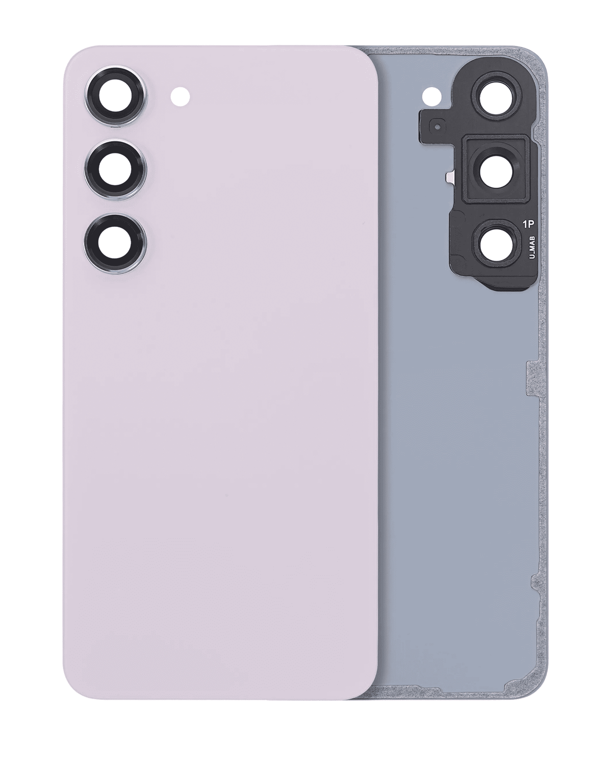 Replacement Back Cover Glass With Camera Lens Compatible For Samsung Galaxy S23 5G (No Logo) (Aftermarket Plus) (Lavender)