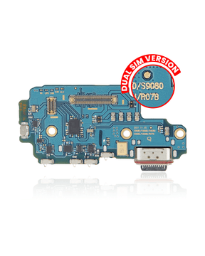 Replacement Charging Port Board With Sim Card Reader Compatible For Samsung Galaxy S22 Ultra 5G (S9080) (Dual Sim Version)