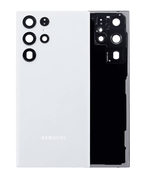 Replacement Back cover Glass With Camera Lens Compatible For Samsung Galaxy S22 Ultra 5G (Service Pack) (White)