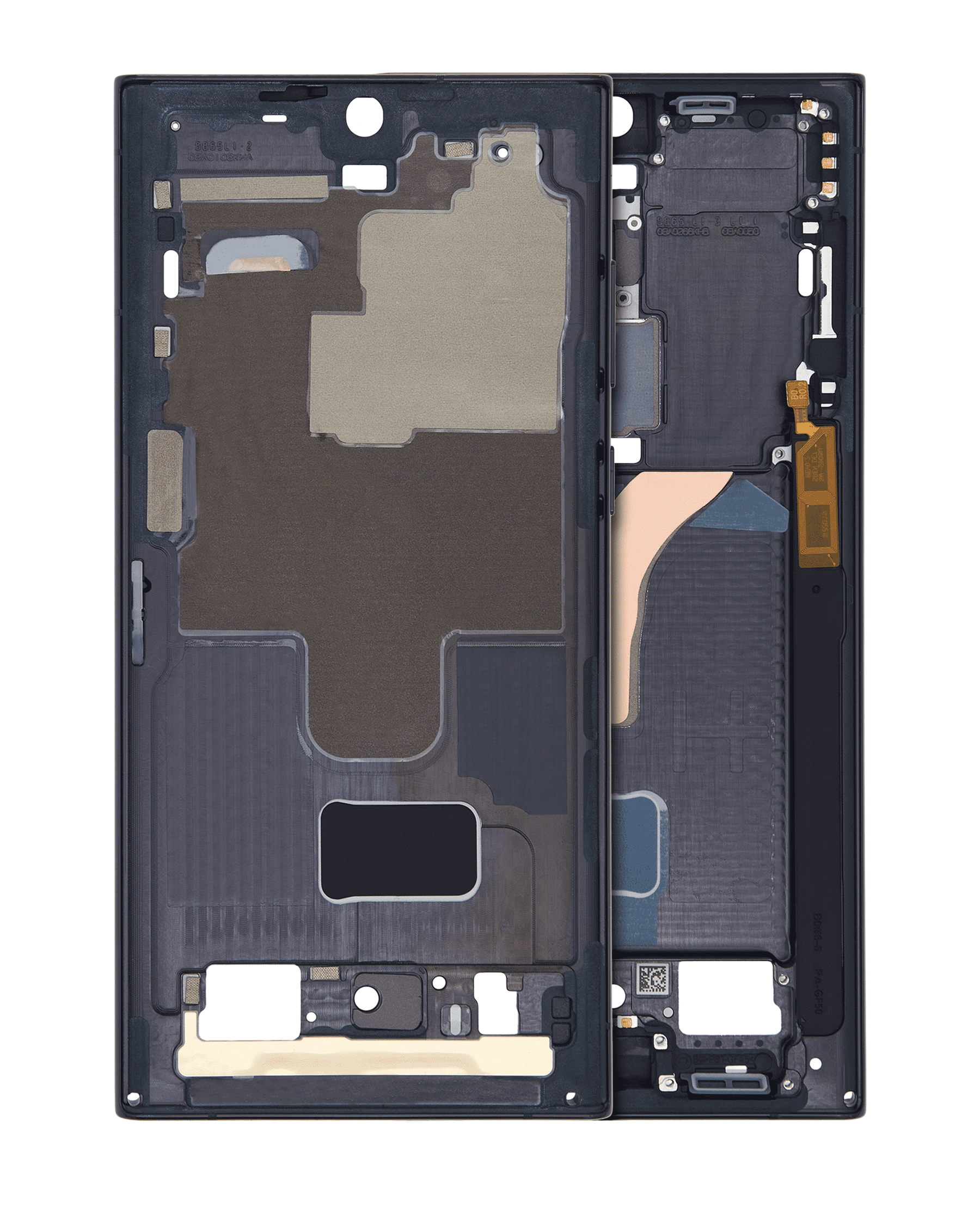 Mid-Frame Housing Compatible For Samsung Galaxy S22 Ultra 5G Replacement(International Version) (Phantom Black)