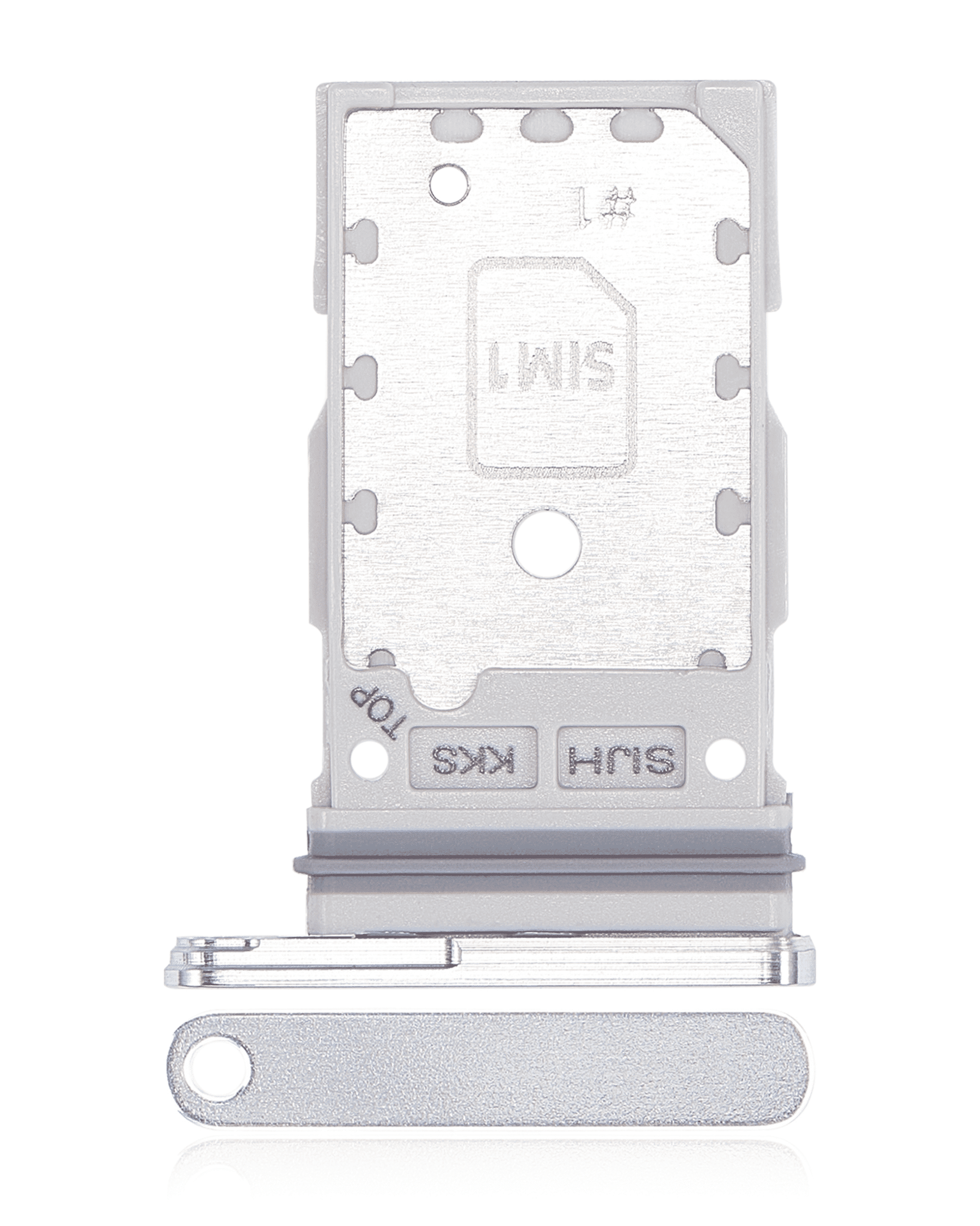 Replacement Dual Sim Card Tray Compatible For Samsung Galaxy S22 Ultra (White)