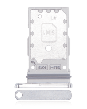Replacement Dual Sim Card Tray Compatible For Samsung Galaxy S22 Ultra (White)