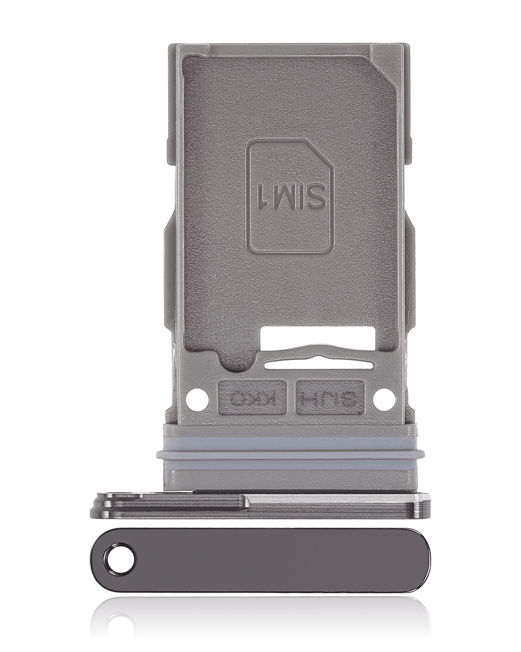 Replacement Single Sim Card Tray Compatible For Samsung Galaxy S22 Ultra 5G by MacFactory.Store (Phantom Black)