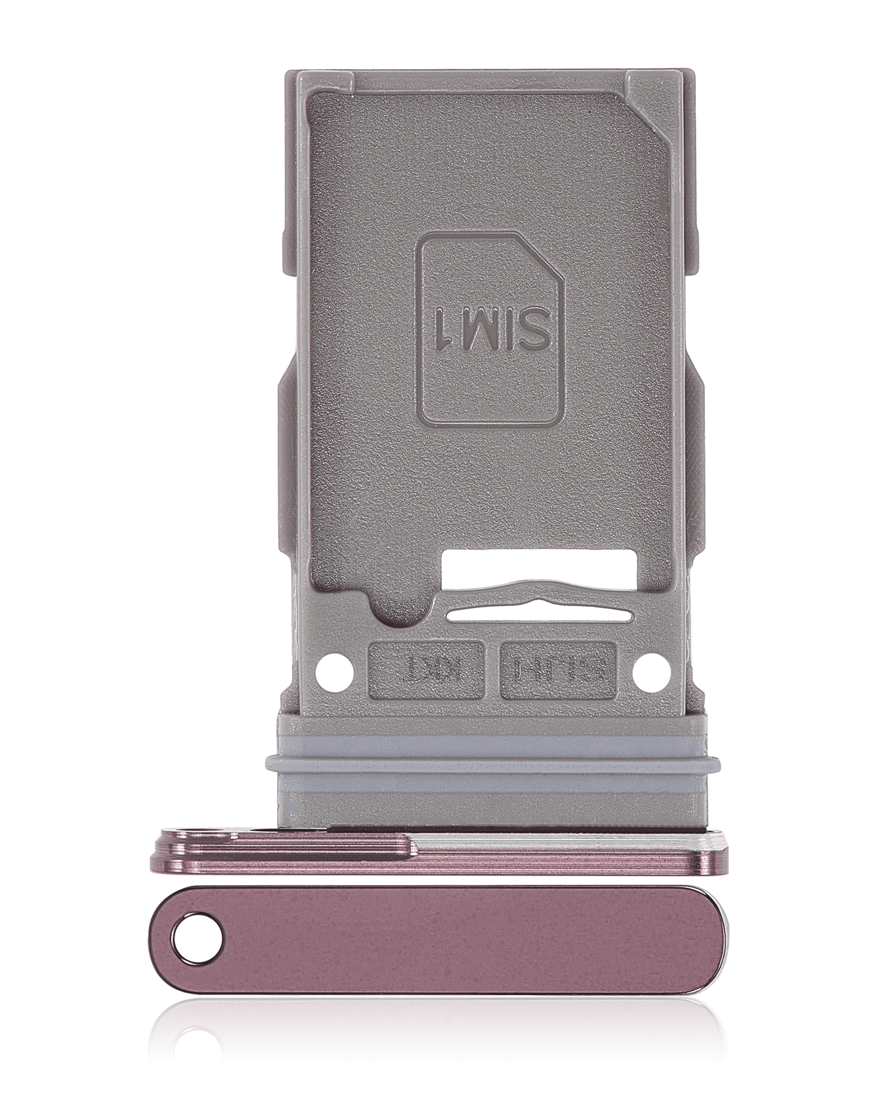 Single Sim Card Tray Compatible For Samsung Galaxy S22 Ultra 5G Replacement(Burgundy)