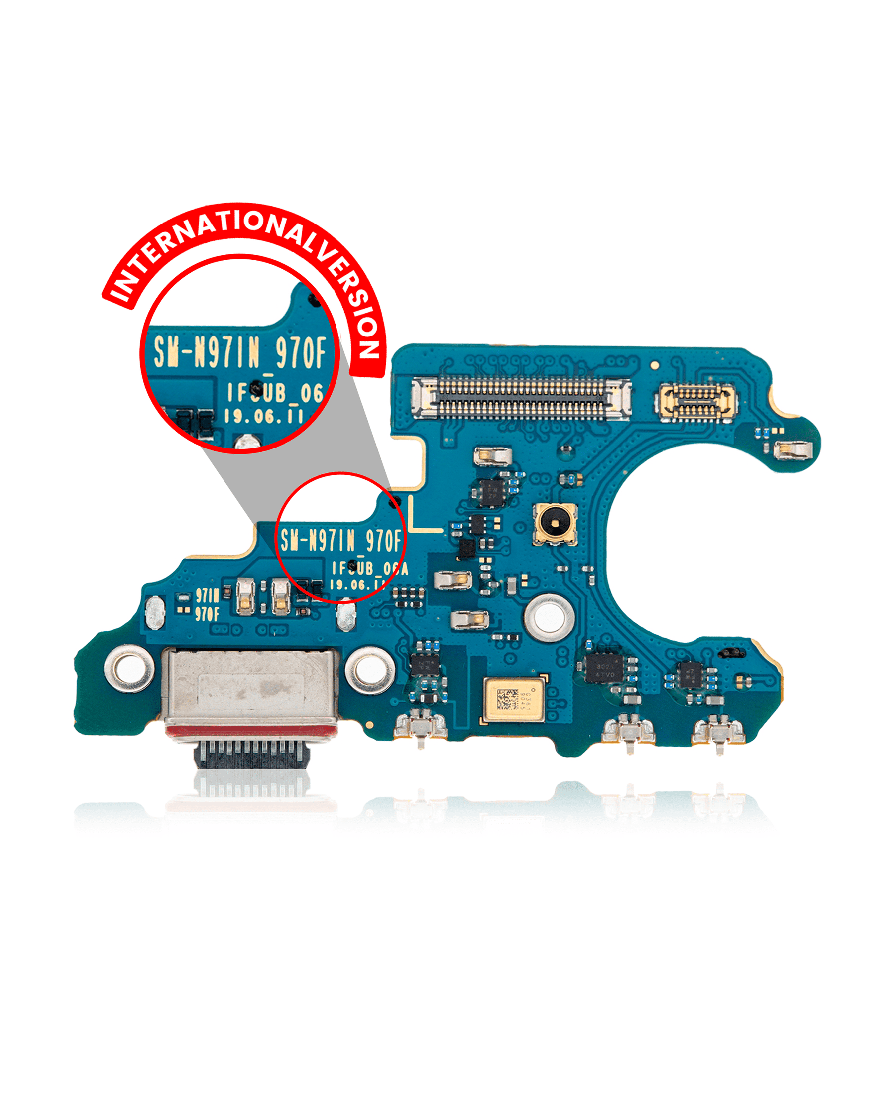 Replacement Charging Port With Board Compatible For Samsung Galaxy Note 10 (N970F) (International Version) (Premium)