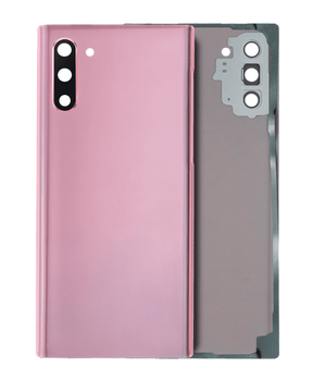 Replacement Back Cover Glass With Camera Lens Compatible For Samsung Galaxy Note 10 (No Logo) (Vemake) (Aura Pink)