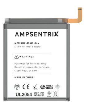 Replacement Battery Compatible For Samsung Galaxy S23 Ultra (AmpSentrix Pro)