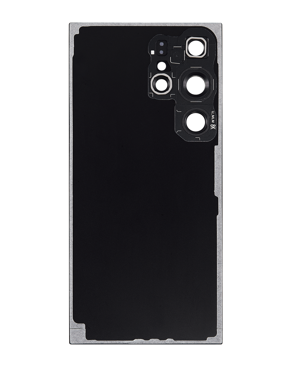Replacement Back Cover Glass With Camera Lens Compatible For Samsung Galaxy S24 Ultra 5G  By MacFactory(No Logo) (Aftermarket Plus) (Titanium Black)