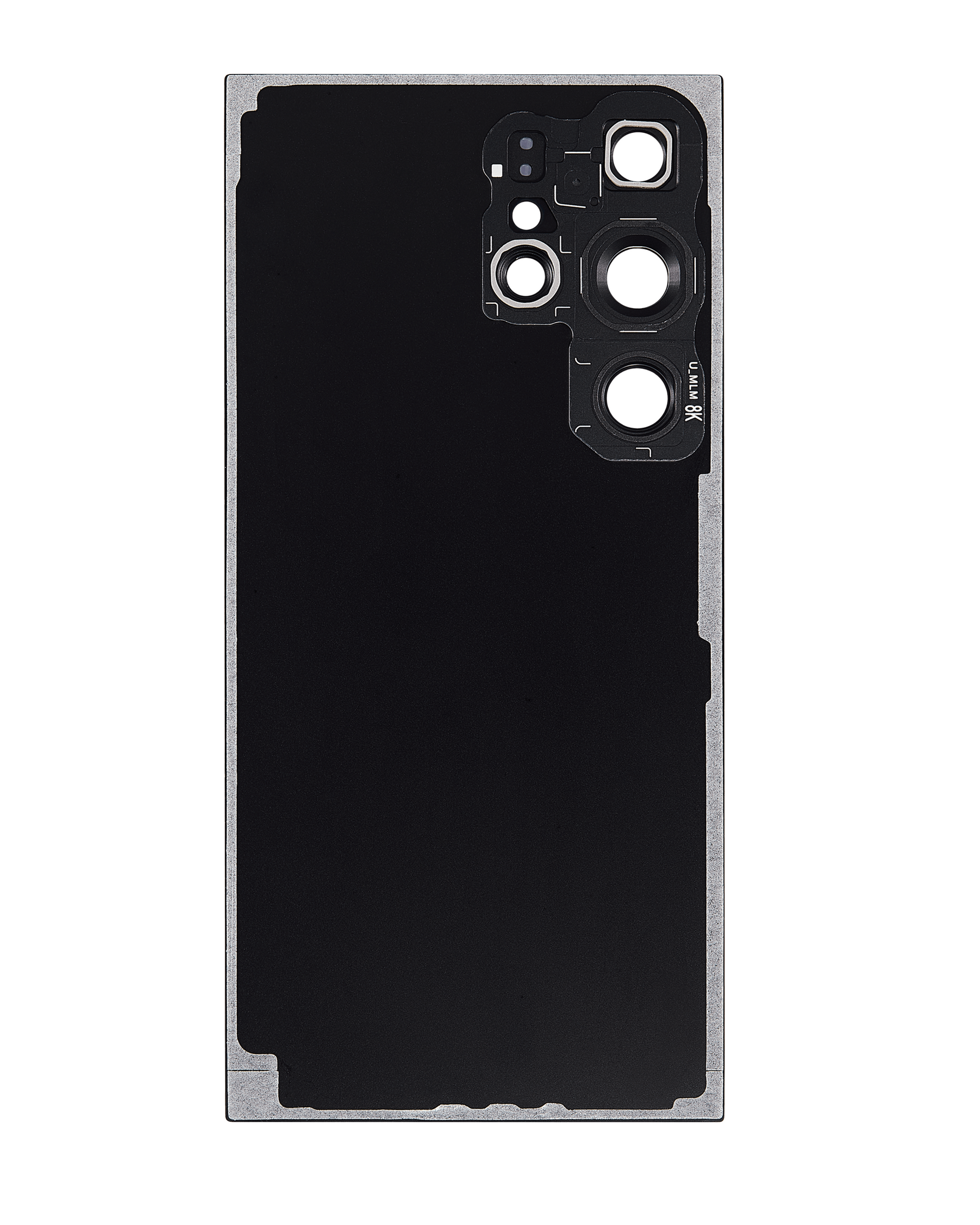 Replacement Back Cover Glass With Camera Lens Compatible For Samsung Galaxy S24 Ultra 5G  By MacFactory(No Logo) (Aftermarket Plus) (Titanium Black)