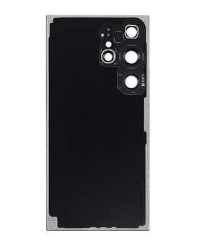 Replacement Back Cover Glass With Camera Lens Compatible For Samsung Galaxy S24 Ultra 5G  By MacFactory(No Logo) (Aftermarket Plus) (Titanium Black)