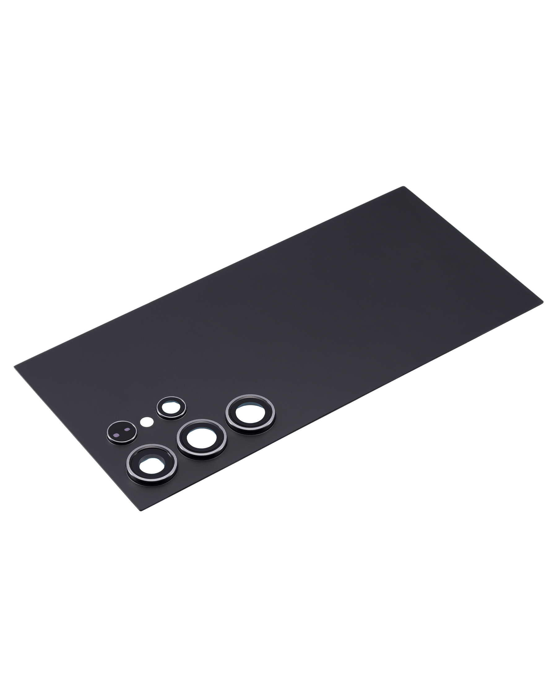 Replacement Back Cover Glass With Camera Lens Compatible For Samsung Galaxy S24 Ultra 5G  By MacFactory(No Logo) (Aftermarket Plus) (Titanium Black)