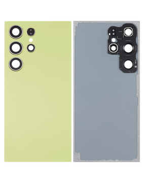 Back Cover Glass With Camera Lens Compatible For Samsung Galaxy S24 Ultra 5G Replacement(No Logo) (Aftermarket Plus) (Titanium Green)