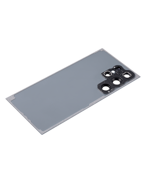 Back Cover Glass With Camera Lens Compatible For Samsung Galaxy S24 Ultra 5G (No Logo) (Aftermarket Plus) (Titanium Blue)