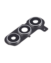 Back Camera Lens Replacement With Cover Bezel Ring Compatible For Samsung Galaxy S24 Plus 5G (Marble Gray)