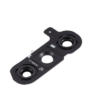 Back Camera Lens Replacement With Cover Bezel Ring Compatible For Samsung Galaxy S24 Plus 5G (Marble Gray)