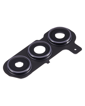 Back Camera Lens With Cover Bezel Ring Compatible For Samsung Galaxy S24 Plus 5G Replacement (Onyx Black)