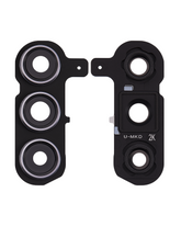 Back Camera Lens With Cover Bezel Ring Compatible For Samsung Galaxy S24 Plus 5G Replacement (Onyx Black)