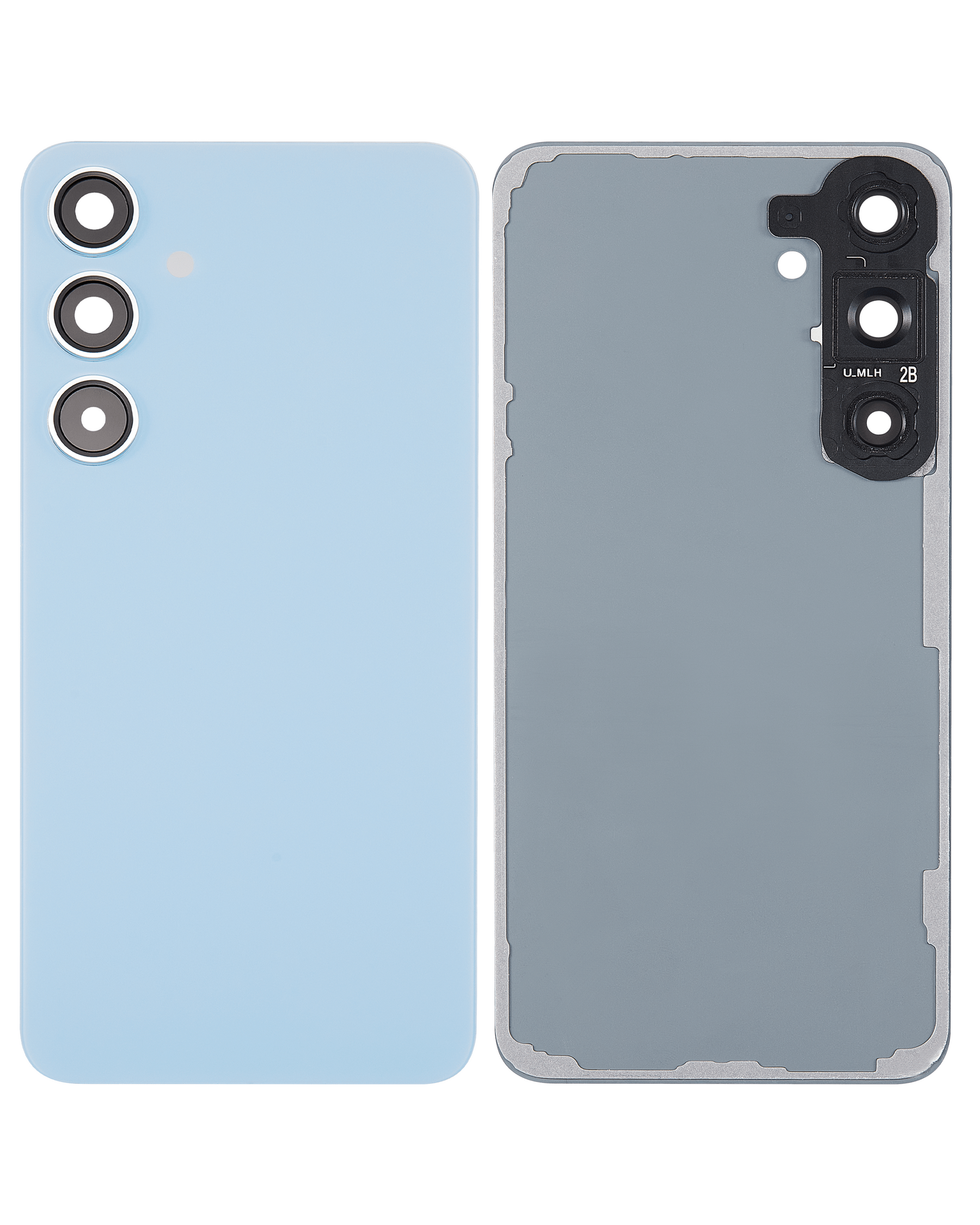 Replacement Back Cover Glass With Camera Lens Compatible For Samsung Galaxy S24 Plus 5G (No Logo) (Aftermarket Plus) (Sapphire Blue)