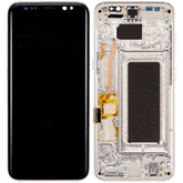 Replacement OLED Assembly With Frame Compatible For Samsung Galaxy S8 (Refurbished) (Arctic Silver)