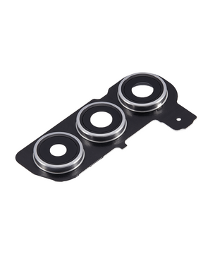 Back Camera Lens With Cover Bezel Ring Compatible For Samsung Galaxy S24 5G Replacement (Marble Gray)