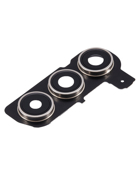 Replacement Back Camera Lens With Cover Bezel Ring Compatible For Samsung Galaxy S24 5G (Amber Yellow)