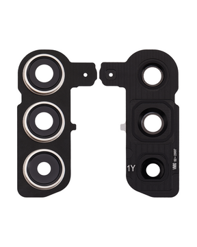 Replacement Back Camera Lens With Cover Bezel Ring Compatible For Samsung Galaxy S24 5G (Amber Yellow)