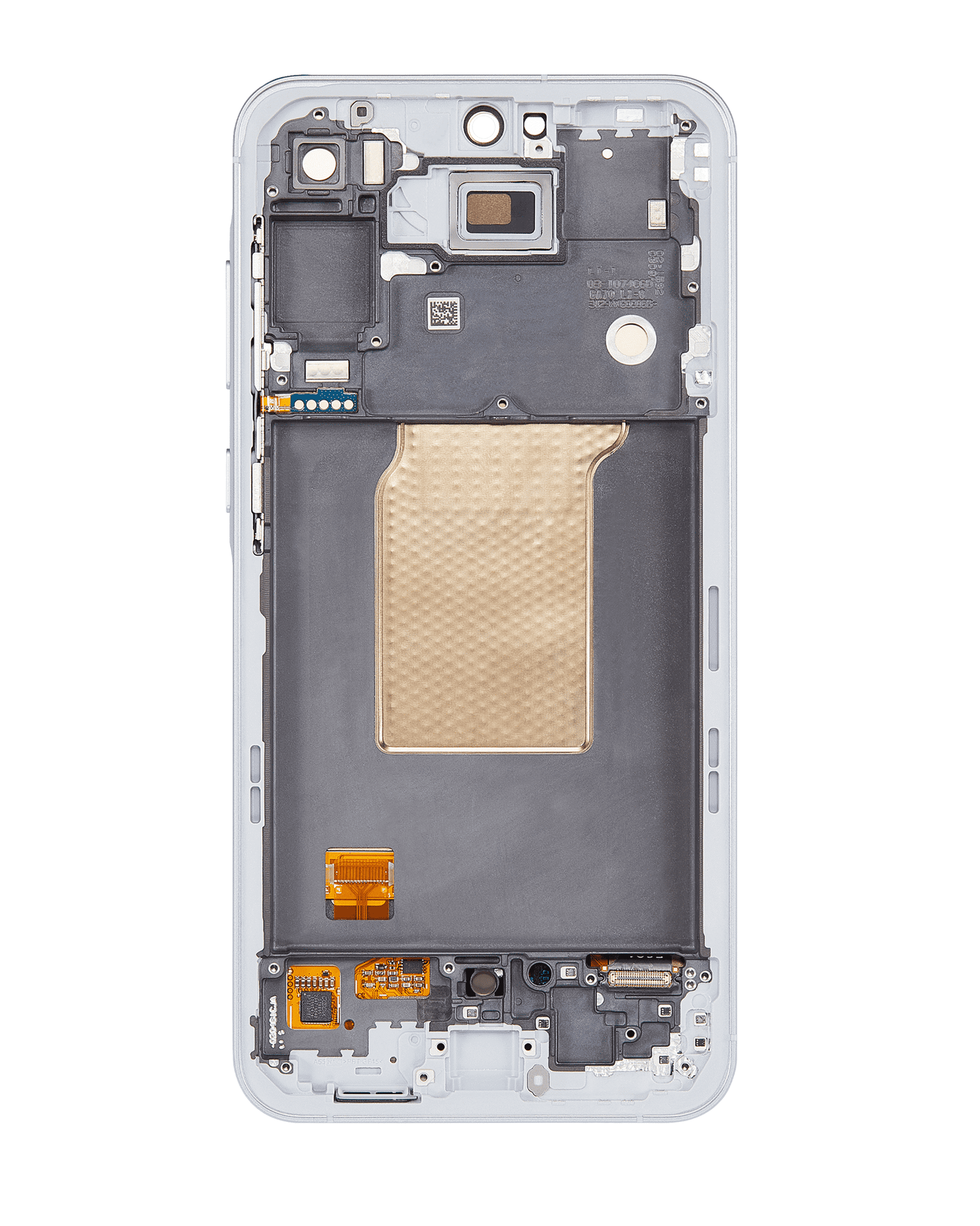 OLED Assembly With Frame Compatible For Samsung Galaxy A55 Replacement (A556 / 2024) (Refurbished) (Iceblue)
