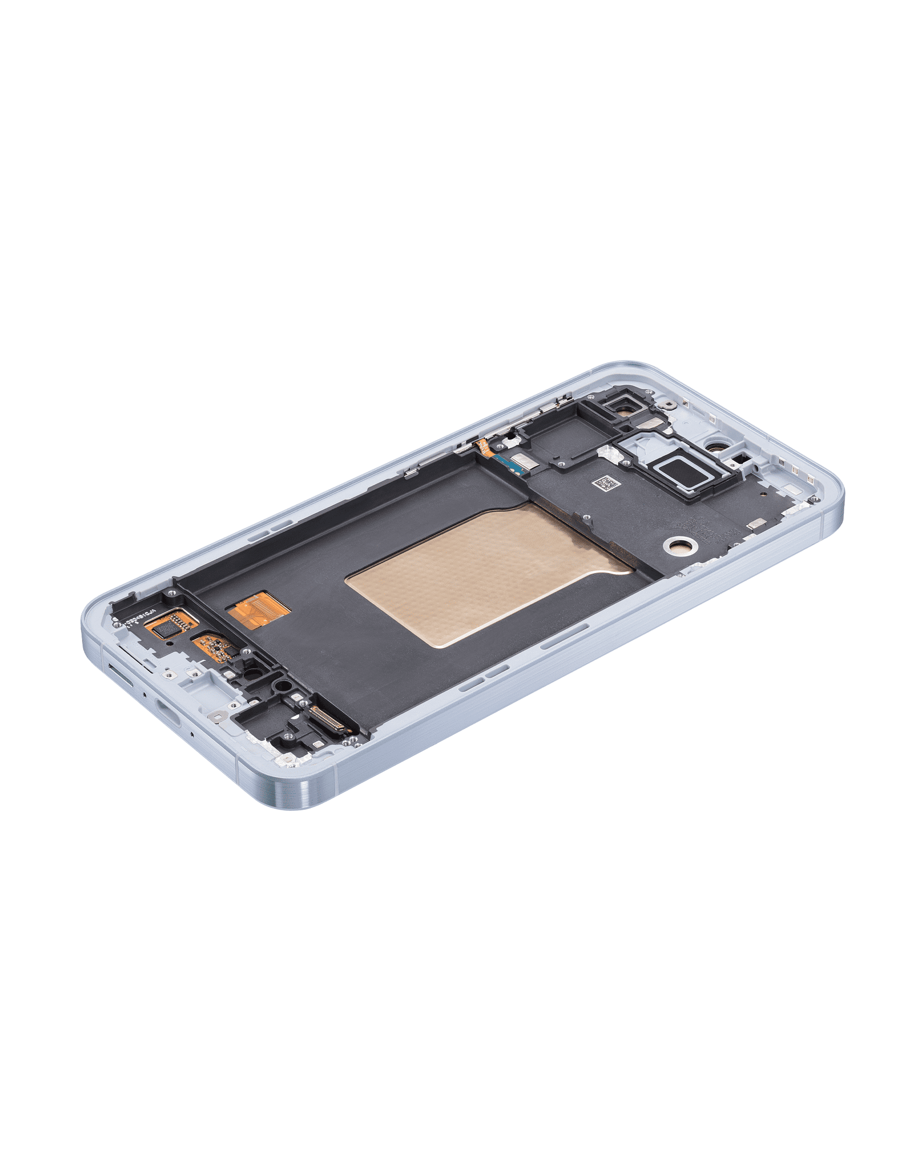 OLED Assembly With Frame Compatible For Samsung Galaxy A55 Replacement (A556 / 2024) (Refurbished) (Iceblue)