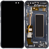 Replacement OLED Assembly With Frame Compatible For Samsung Galaxy S8 Active by Macfactory.Store(Refurbished) (Meteor Gray)