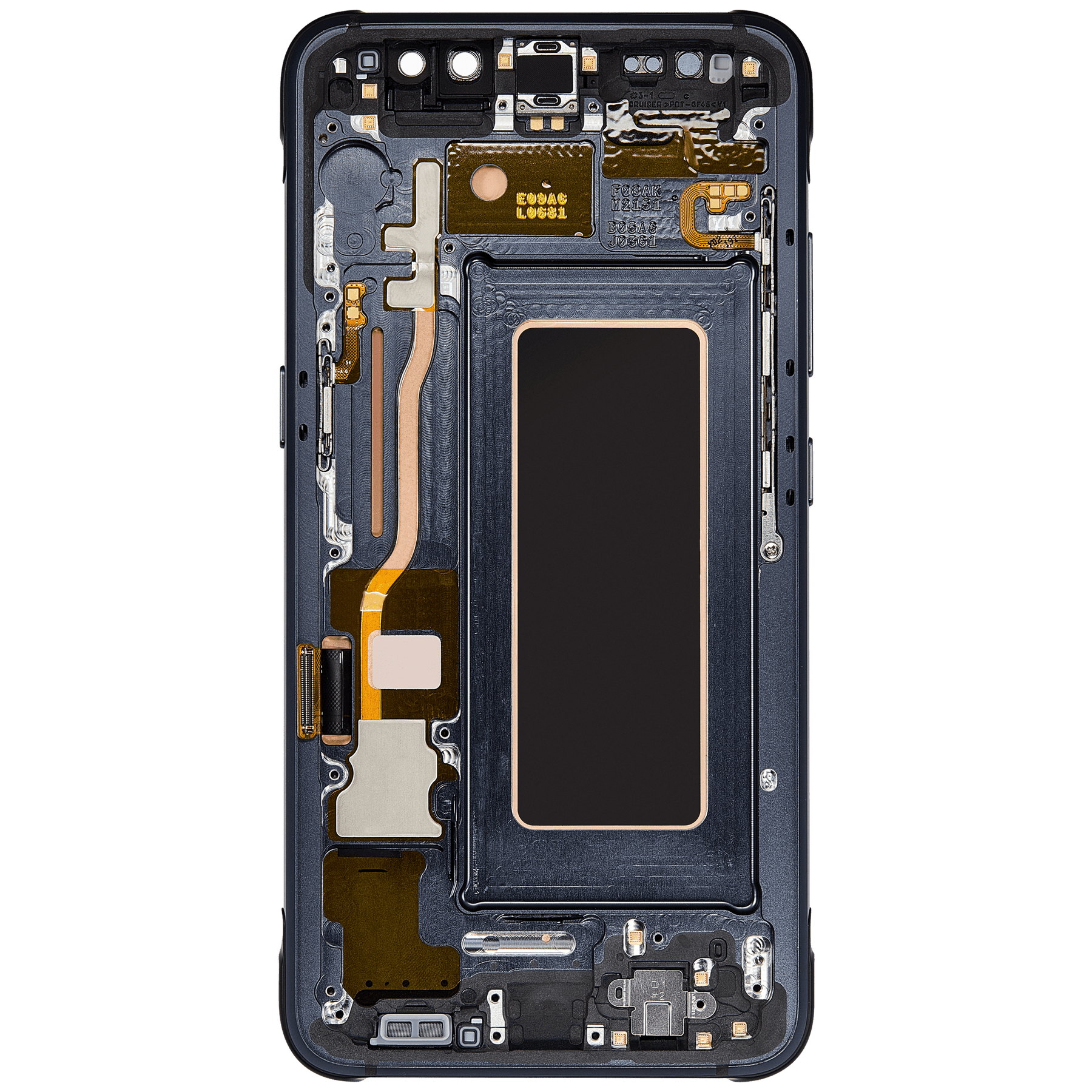 Replacement OLED Assembly With Frame Compatible For Samsung Galaxy S8 Active by Macfactory.Store(Refurbished) (Meteor Gray)