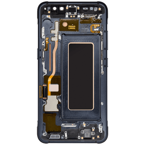 Replacement OLED Assembly With Frame Compatible For Samsung Galaxy S8 Active by Macfactory.Store(Refurbished) (Meteor Gray)
