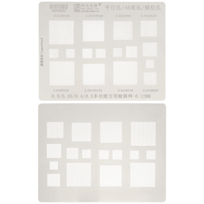 Multi-Function Universal BGA Reballing Stencil 0.3 / 0.35 / 0.4 / 0.5 (0.12MM) (Amaoe)