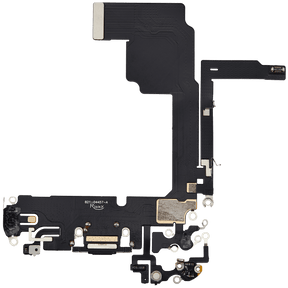 Charging Port Flex Cable Compatible For iPhone 15 Pro (Aftermarket Plus) (Black Titanium)